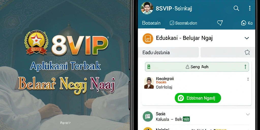 Tampilan antarmuka aplikasi 8SVIP untuk belajar mengaji.