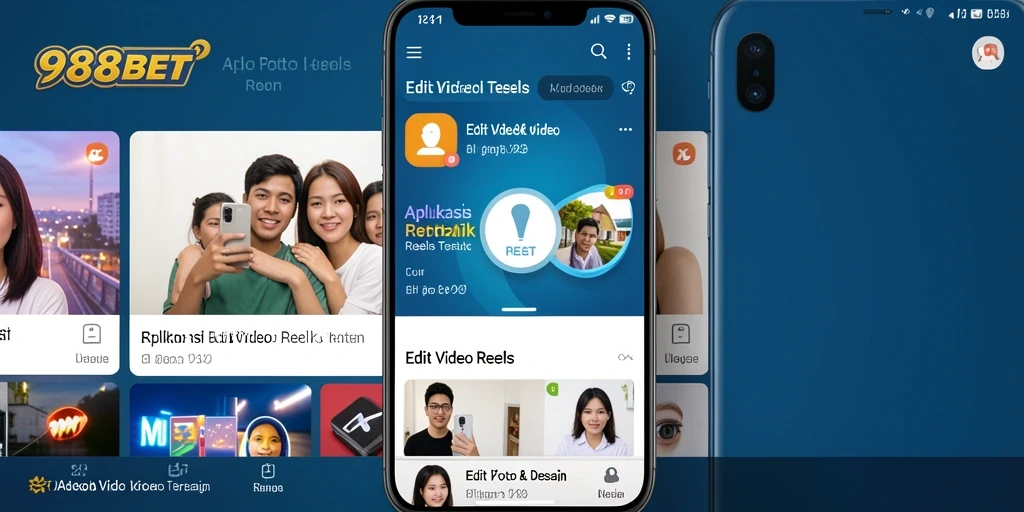 Tampilan antarmuka aplikasi 988BET untuk edit video Reels.