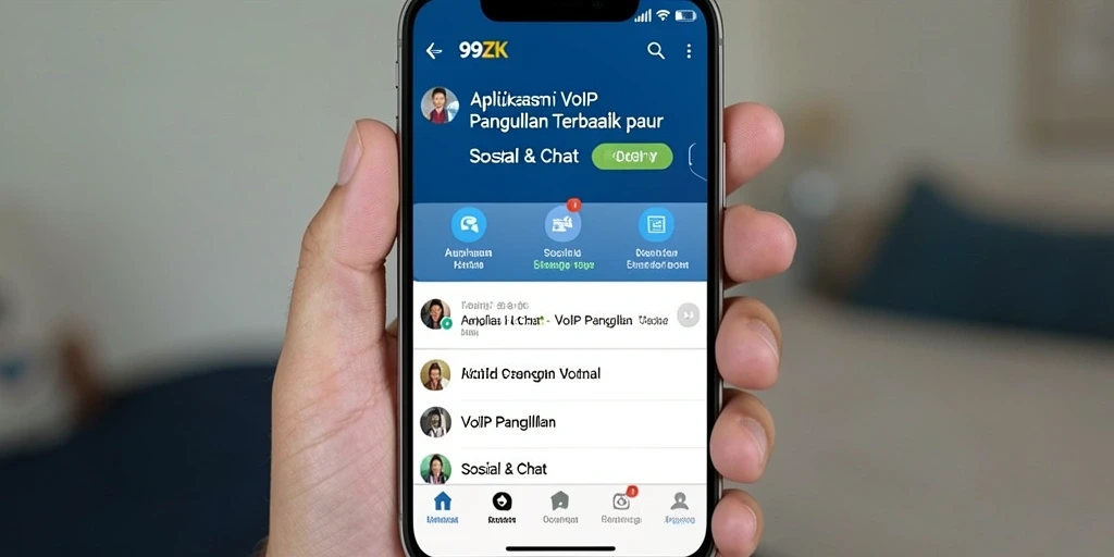 Antarmuka VoIP Panggilan 99ZK yang menarik dan mudah digunakan.