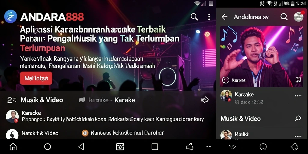 Tampilan antarmuka <strong>ANDARA88</strong> saat melakukan karaoke interaktif.