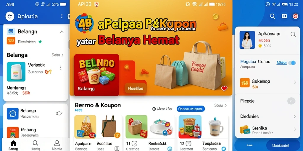 Tampilan antarmuka aplikasi API33 untuk promo dan kupon.