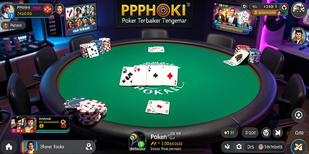 Antarmuka menarik dari game Poker PPHOKI.