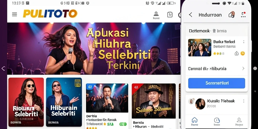Antarmuka PULITOTO menampilkan berita hiburan selebriti terbaru dan menarik.