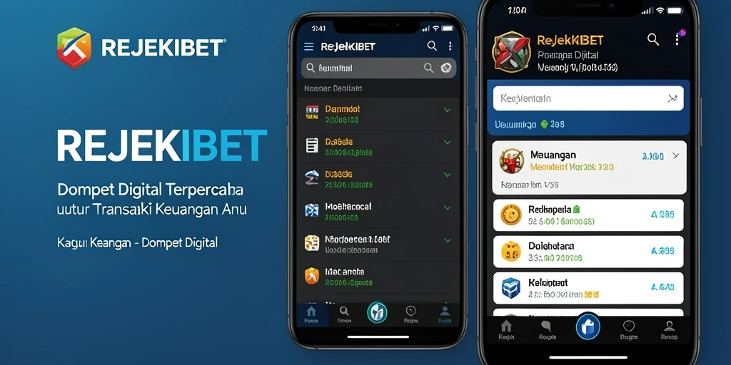 Tampilan utama aplikasi REJEKIBET dengan fitur Dompet Digital.
